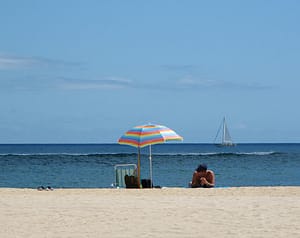 turyści na plaży